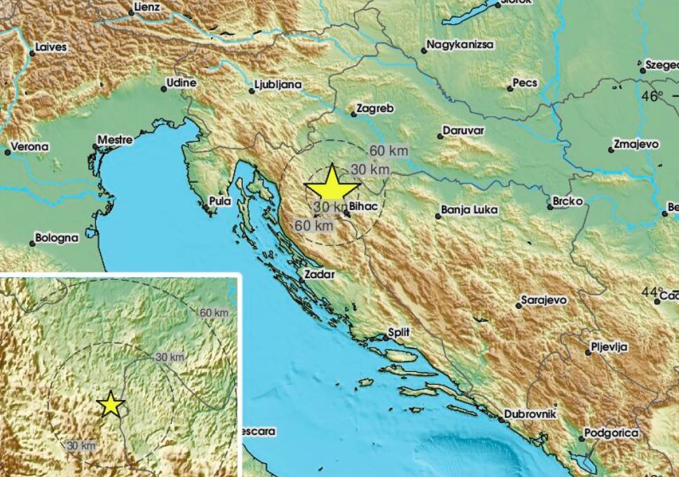 Izuzetno jak zemljotres pogodio područje kod granice Hrvatske i BiH