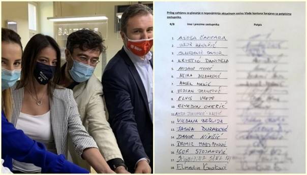 18 zastupnika predalo potpise za smjenu Vlade KS