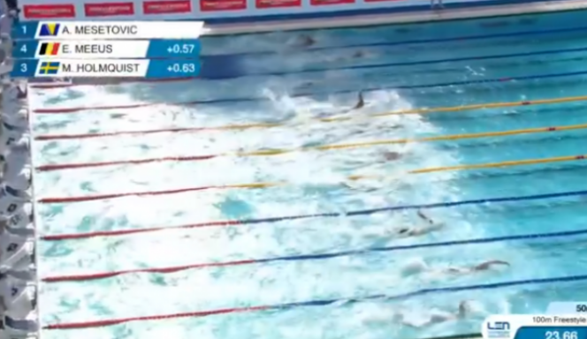 Adi Mešetović drugi na 100m slobodno, Bjelajac osmi