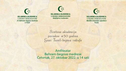 Akademija povodom 450 godina Gazi Turali-begovog vakufa sutra u Tuzli