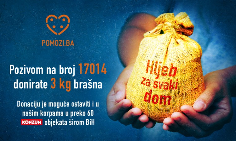 Akcija 'Hljeb za svaki dom' - Do kraja godine 100 tona brašna porodicama u potrebi