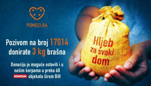 Akcija 'Hljeb za svaki dom' - Do kraja godine 100 tona brašna porodicama u potrebi