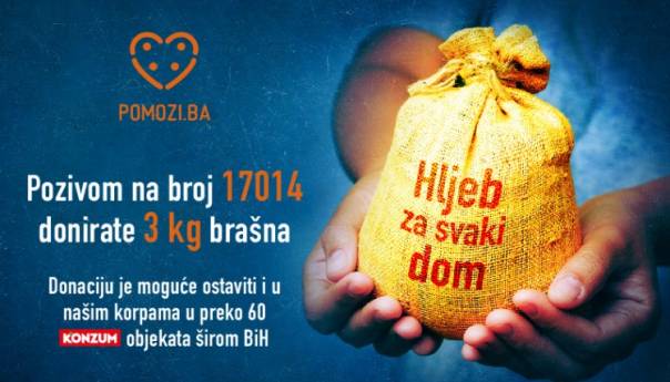 Akcija 'Hljeb za svaki dom' - Do kraja godine 100 tona brašna porodicama u potrebi