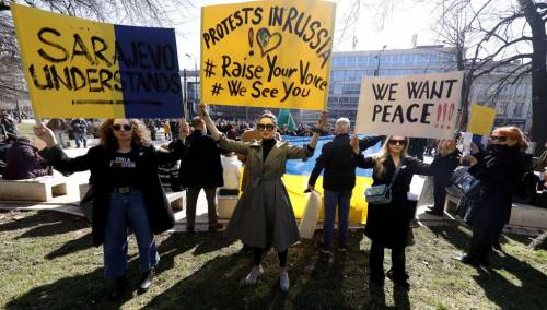 Sarajlije protestovale protiv ruskog napada na Ukrajinu