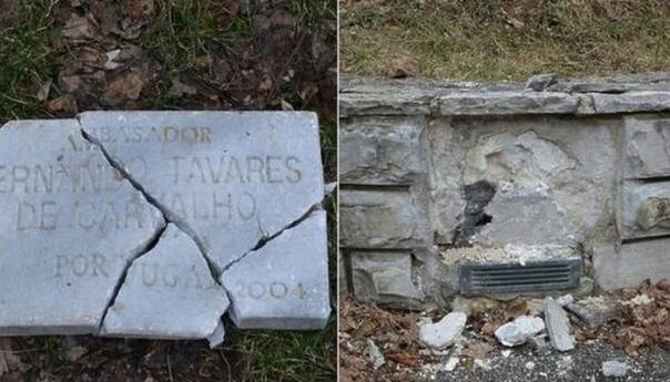 Aleja ambasadora u Sarajevu ponovo na meti vandala