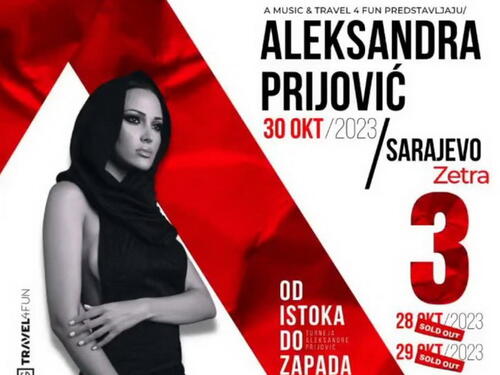 Aleksandra Prijović najavila treći koncert u Zetri