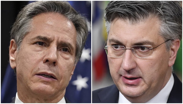 Američki državni sekretar s Plenkovićem razgovarao o BiH
