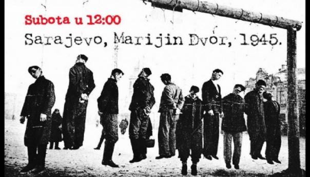 Antifašisti u Sarajevu postavili plakate obješenih građana od strane ustaškog režima
