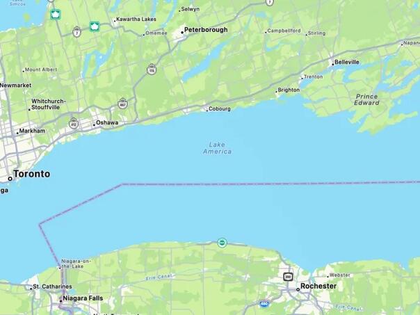 Apple promijenio naziv jezera Ontario u "Jezero Amerika" za korisnike u SAD