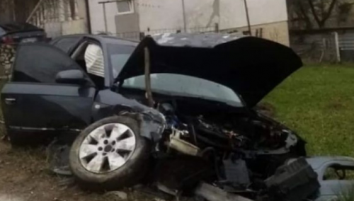 Audijem sletio s ceste u Visokom: Dvije osobe povrijeđene