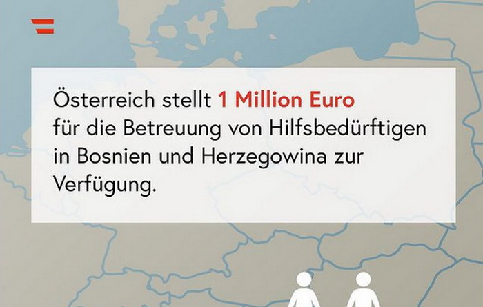 Austrija osigurala milion eura za migrantsku krizu u BiH