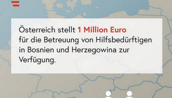 Austrija osigurala milion eura za migrantsku krizu u BiH