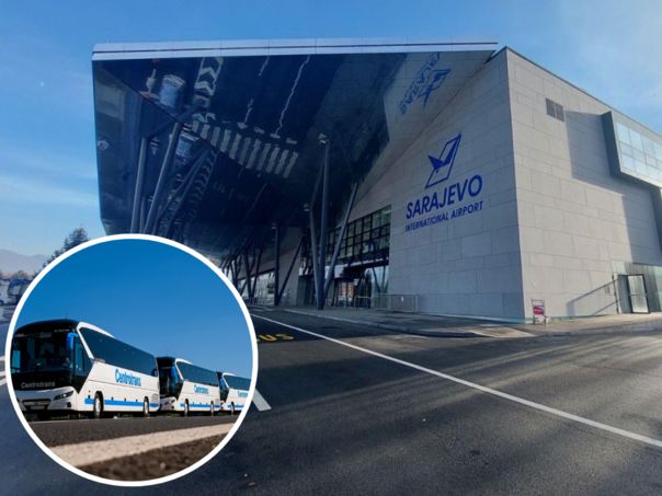 Autobusi Centrotransa sa aerodroma do Baščaršije, karta 5 KM