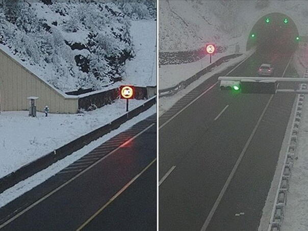 Autoput Zagreb-Rijeka noćas bio pod snijegom, HAK upozorio vozače