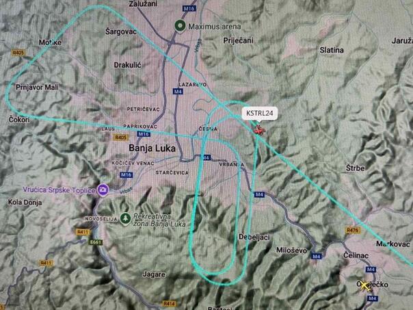 Avion iz Velike Britanije kruži iznad Banja Luke uoči presude
