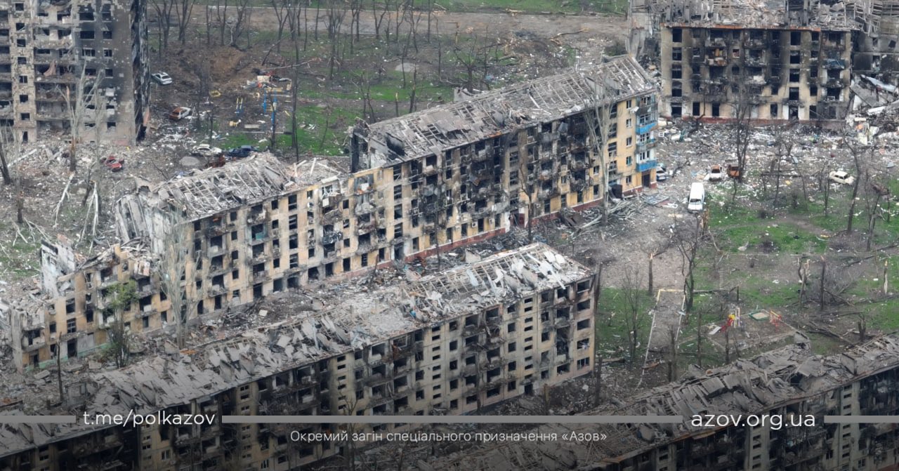 Azov objavio fotografije razorenog Mariupolja iz zraka