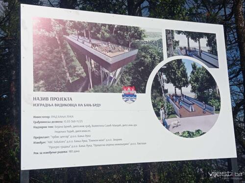 Banja Luka na proljeće dobija vidikovac sa predivnim pogledom