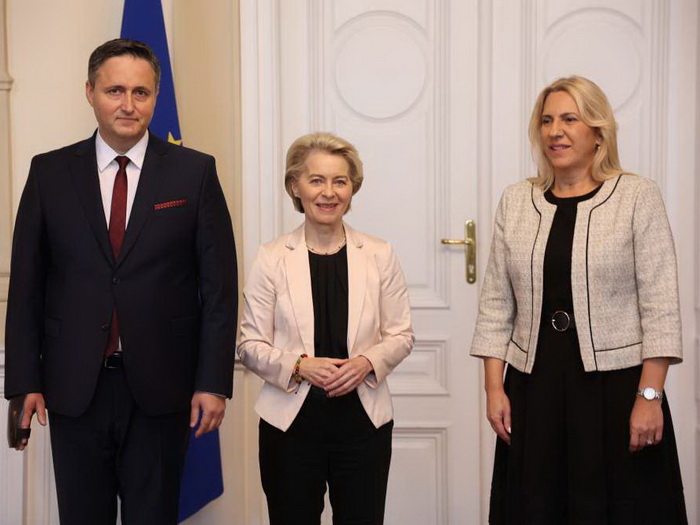 Bećirović i Cvijanović s Ursulom von der Leyen: Napredak u reformama i podrška članstvu BiH u EU