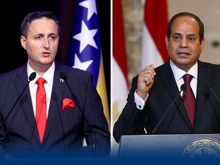 Bećirović i El-Sisi: Hitno zaustaviti ubijanje nedužnih civila u Gazi