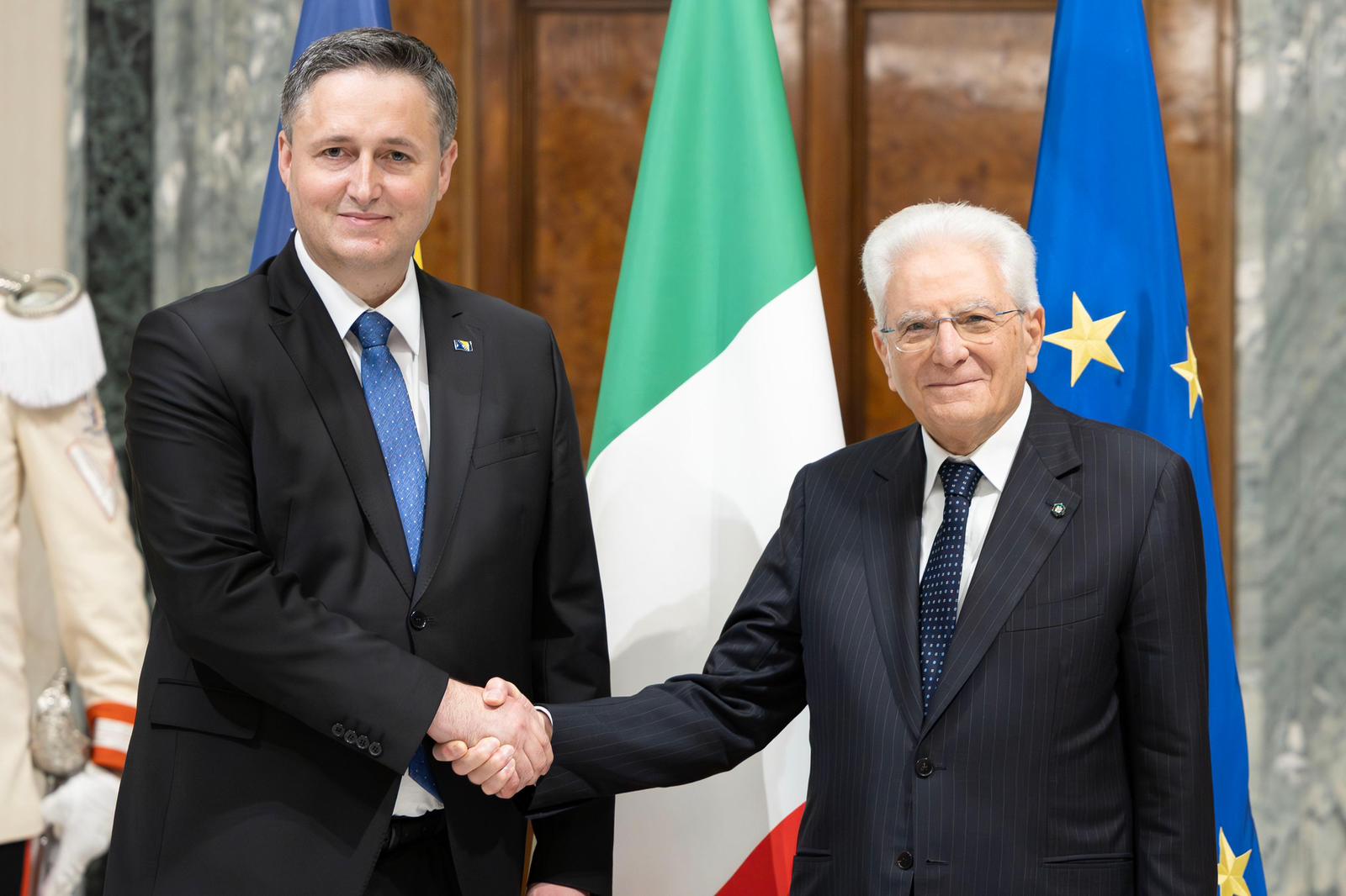 Bećirović - Mattarella: Nema razdruživanja u BiH, ona nije nastala udruživanjem entiteta
