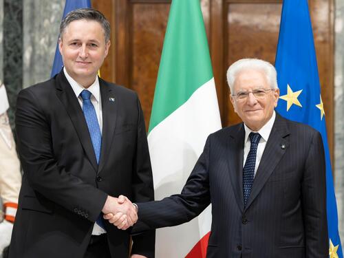 Bećirović - Mattarella: Nema razdruživanja u BiH, ona nije nastala udruživanjem entiteta