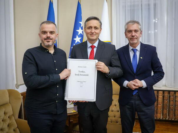 Bećirović razgovarao s članovima tima nacionalnog opernog djela 'Tvrtko, kralj bosanski'