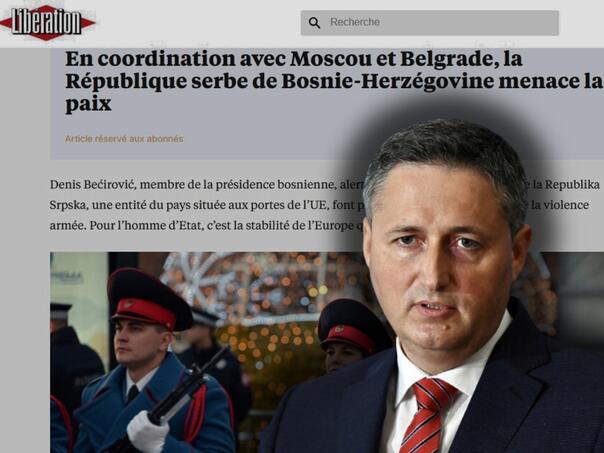 Bećirović za francuski Libération: RS prijeti miru, sve koordinišu Moskva i Beograd!