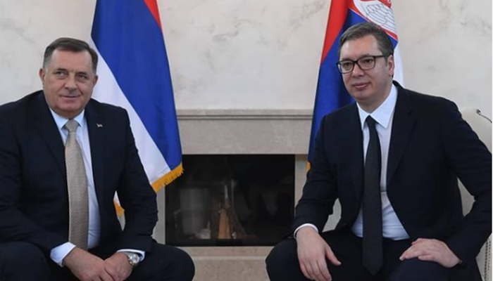 Bez zastave BiH: Počeo sastanak Dodika i Vučića
