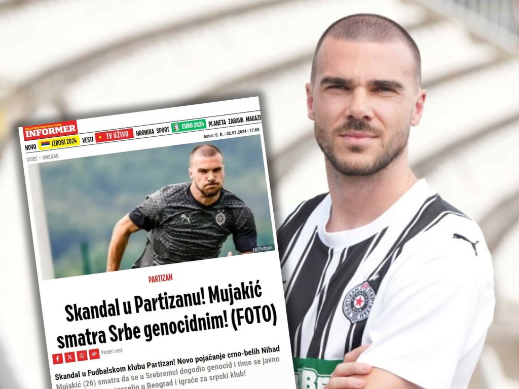 Bh. fudbaler iz Partizana na udaru režimskih medija u Srbiji i to zbog Srebrenice