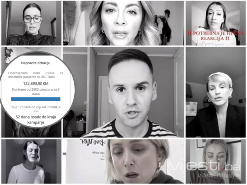 Bh. Influenseri za tri dana skupili više od 120.000 KM za onkološke pacijente u Tuzli