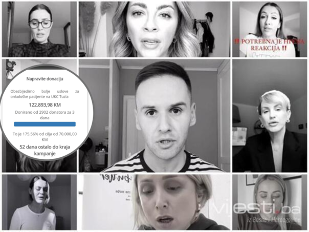 Bh. Influenseri za tri dana skupili više od 120.000 KM za onkološke pacijente u Tuzli