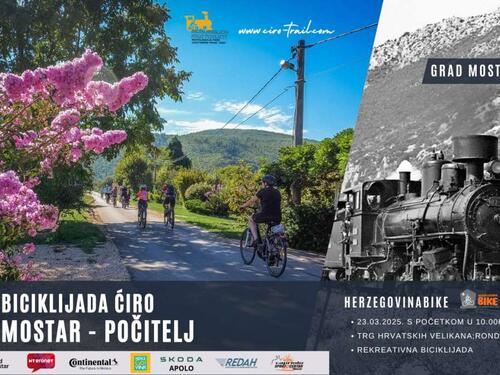 Biciklijada 2025: Ćirinom Prugom Mostar – Počitelj u martu