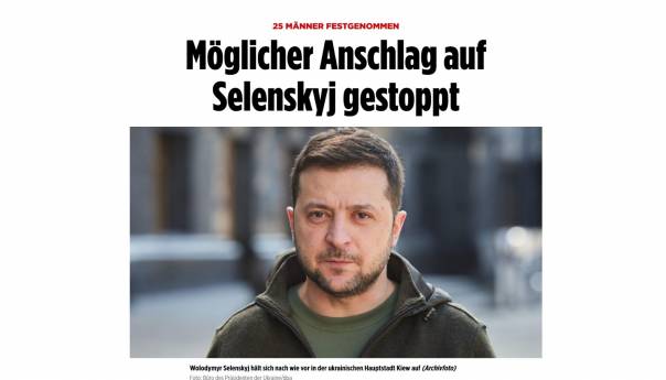 Bild: Ukrajinci spriječili novi pokušaj ubistva Zelenskog