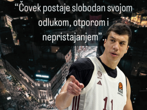 Bivši kapiten Partizana podržao studente: Čovjek postaje slobodan svojom odlukom, otporom i nepristajanjem