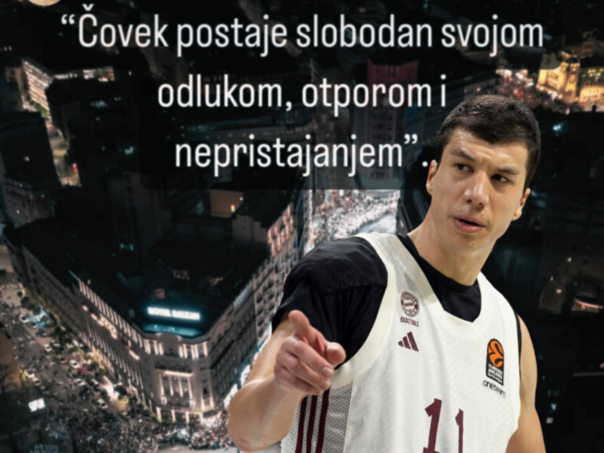 Bivši kapiten Partizana podržao studente: Čovjek postaje slobodan svojom odlukom, otporom i nepristajanjem