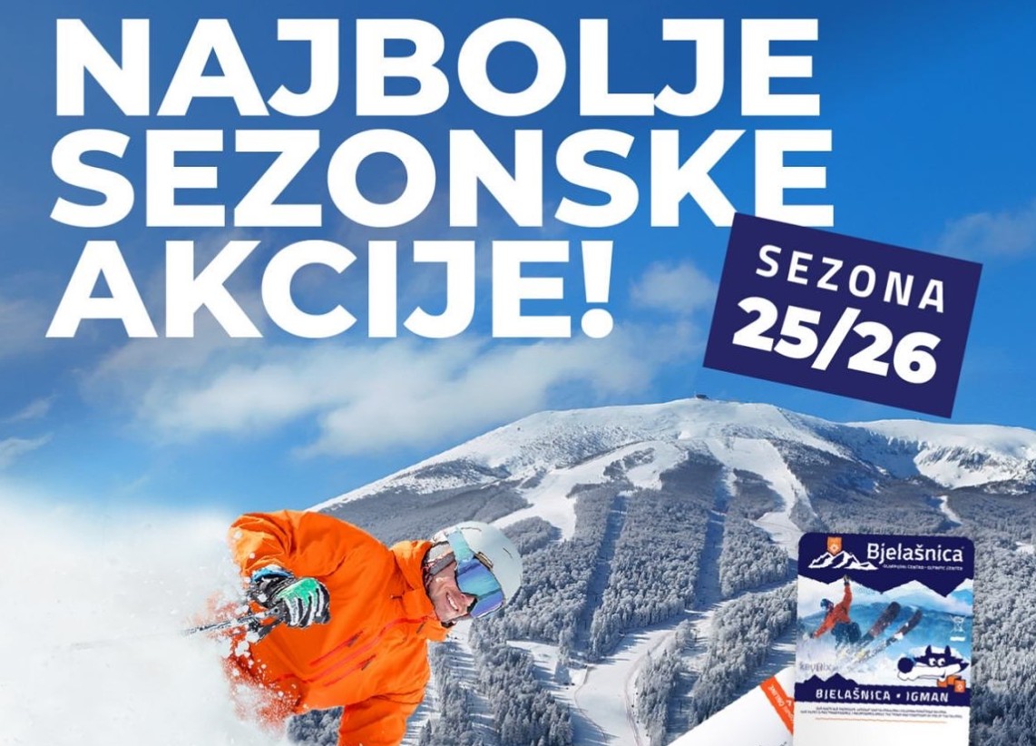 Bjelašnica objavila cijene za novu sezonu: Dnevna karta skuplja 10 KM