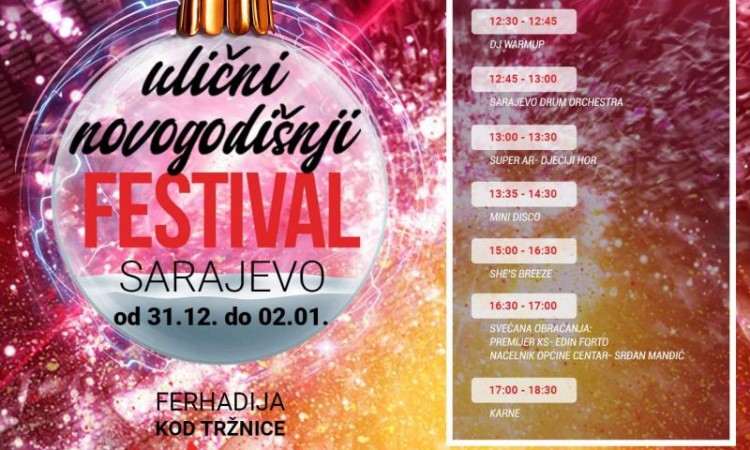 Bogat 'Novogodišnji ulični festival Sarajevo'