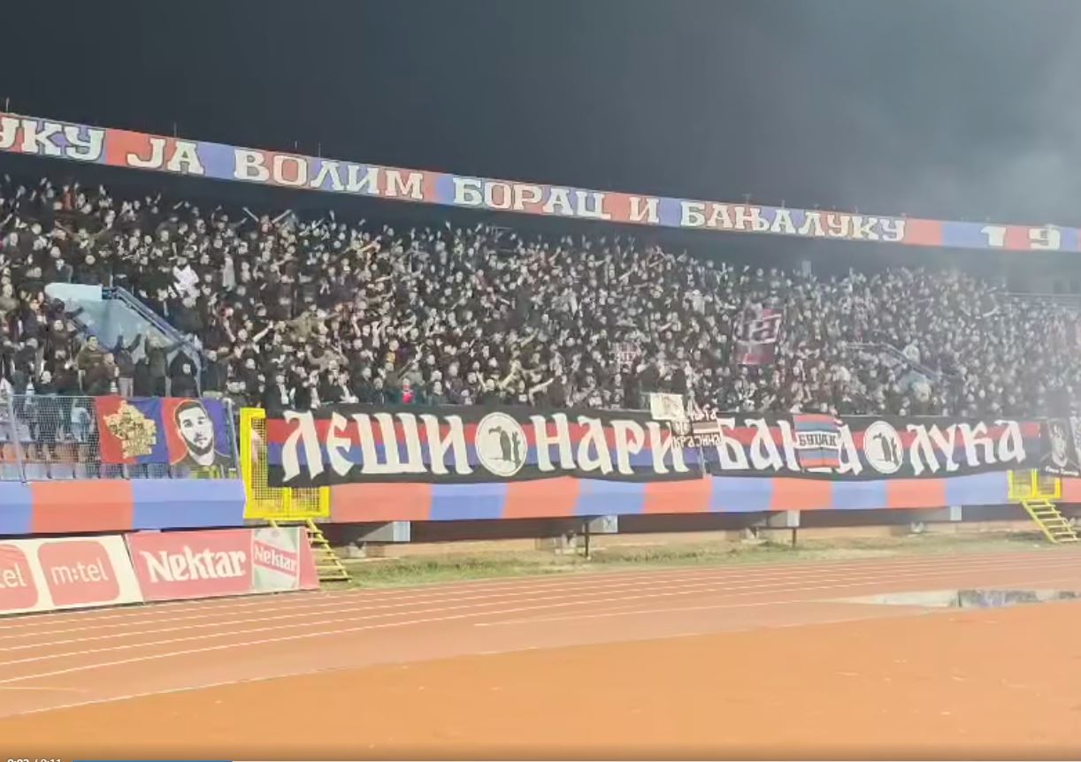 Borac slavio protiv Sloge, Lešinari sramno veličali Ratka Mladića