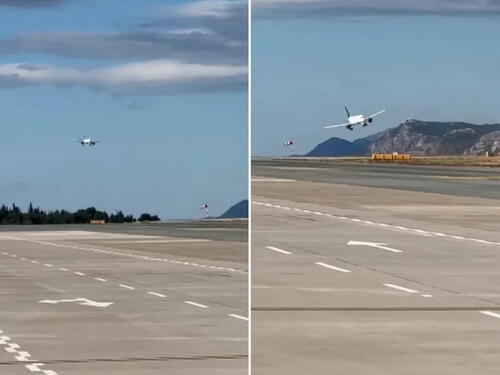 'Borba' aviona i bure prilikom slijetanja na pistu dubrovačkog aeorodroma