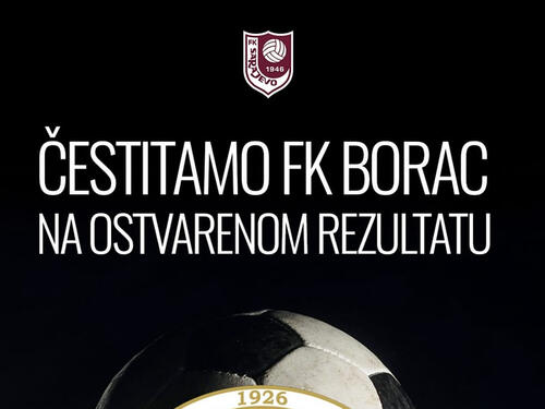 Borcu je prva čestitka stigla iz FK Sarajevo!