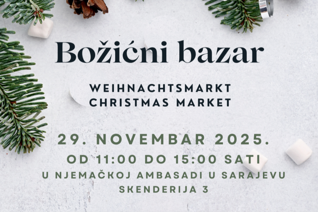 Božićni bazar danas u Ambasadi Njemačke, prihod u dobrotvorne svrhe
