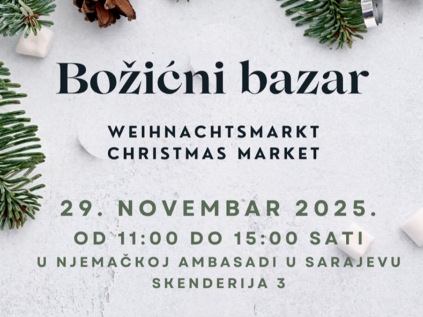 Božićni bazar danas u Ambasadi Njemačke, prihod u dobrotvorne svrhe