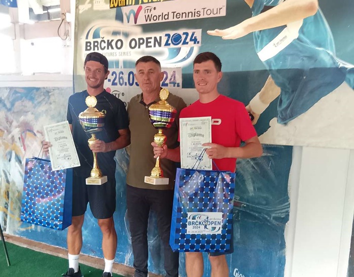 Brčko open 2024 - Pobjednici u dublu Orlov iz Ukrajine i Ruehl iz Njemačke