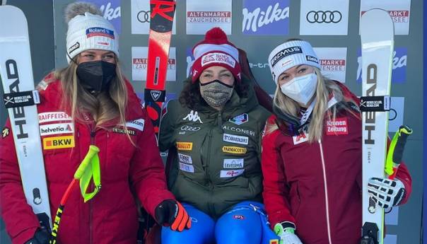 Brignone najbrža, Muzaferija nije završila utrku