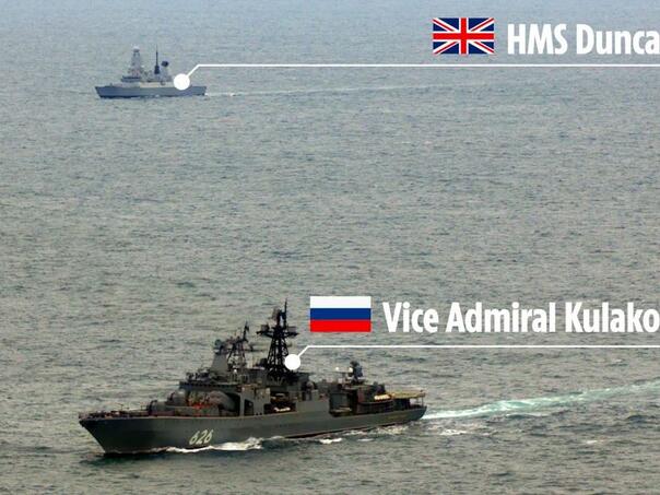 Britanski razarač presreo ruski ratni brod u Sjevernom moru