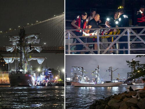 Brod meksičke mornarice udario u Brooklyn Bridge, dvije osobe poginule