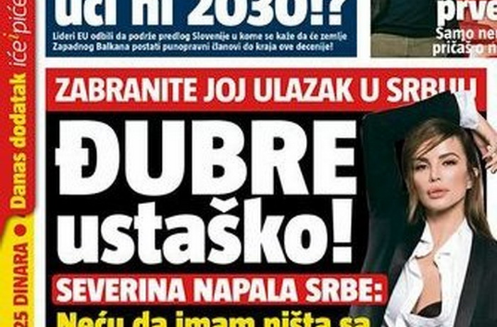 Brutalni napad tabloida na Severinu zbog odbijanja saradnje s negatorima genocida