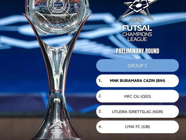 Bubamara saznala protivnike u Ligi prvaka: Cazin domaćin futsal spektakla