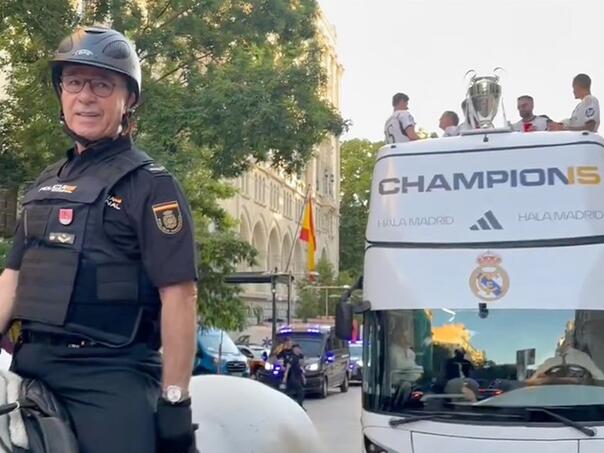 Carvajala na proslavi titule dočekao otac na konju