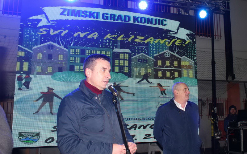 Ćatić i Muratbegović otvorili 'Zimski grad' u Konjicu
